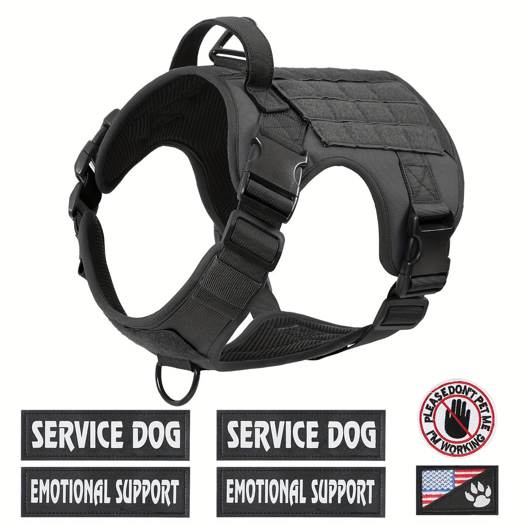 Adjustable Military Style Pet Harness for Small Medium Large Dogs – Dog Tactical Harness No-Pull Chest Vest with Handle - product image 3