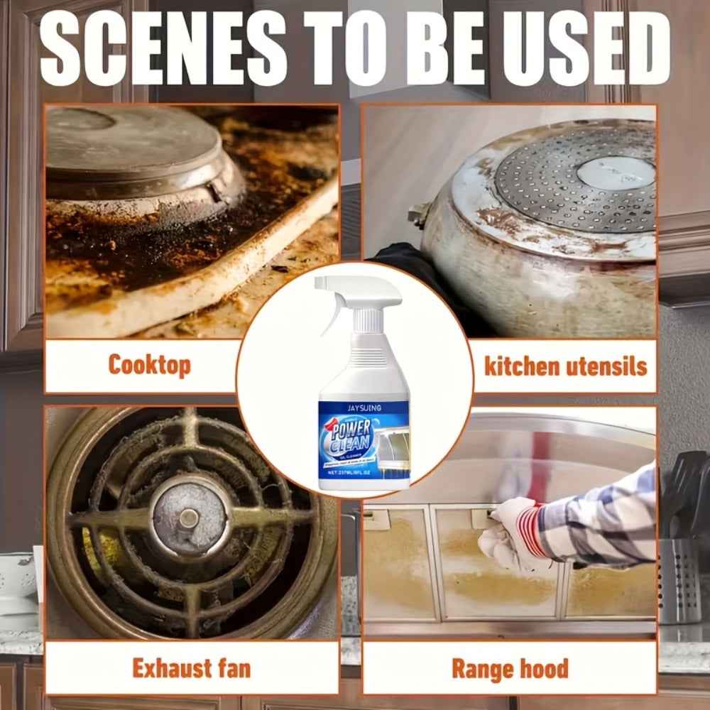 Kitchen Degreaser Spray Bubble Cleaner 237ml, Heavy Duty Grease Remover with Lemon Scent and Baking Soda Formula for Oven Stove Sink Countertop Range Hood Dishwasher Oil Stain Remo - product image 9