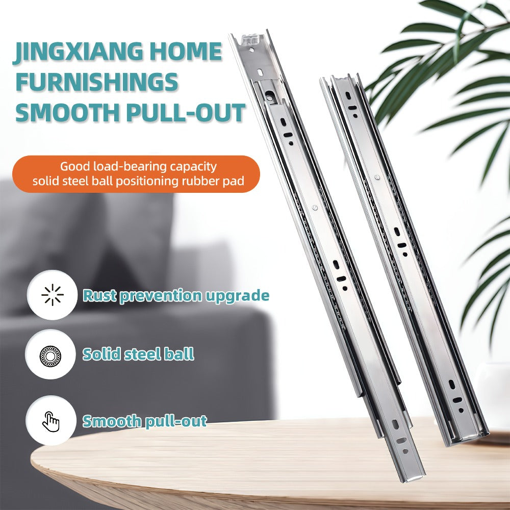Ball Bearing Drawer Slides Full Extension 2 Pack – Heavy Duty Stainless Steel Cabinet Slides Quiet Smooth Glide Side Mount 10 14 16 Inch for Kitchen Dresser Office Furniture DIY Ca - product image 7