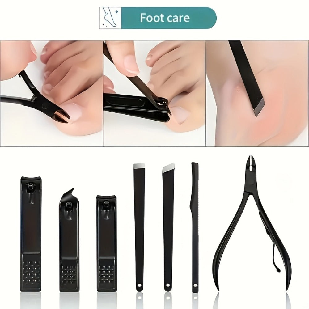 Manicure & Pedicure Kit 25 Piece Stainless Steel Nail Clipper Set – Professional Sharp Blade Complete Home Nail Care Tools for Fingernails & Toenails, Gift Set for Women Men Adults - product image 2