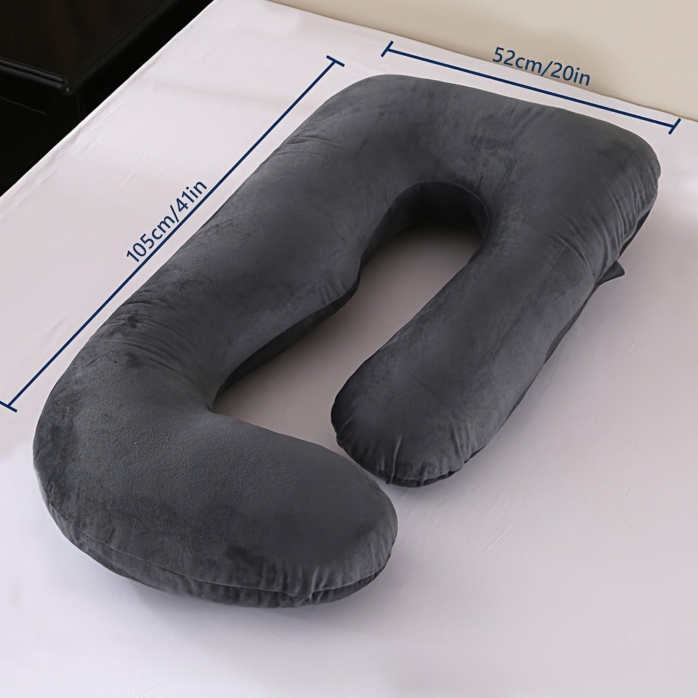 Maternity Pillow Full Body Pillow J-Shaped Pregnancy Pillow with Removable Cover Back Leg Tummy Support Multiple Styles & Sizes - product image 6