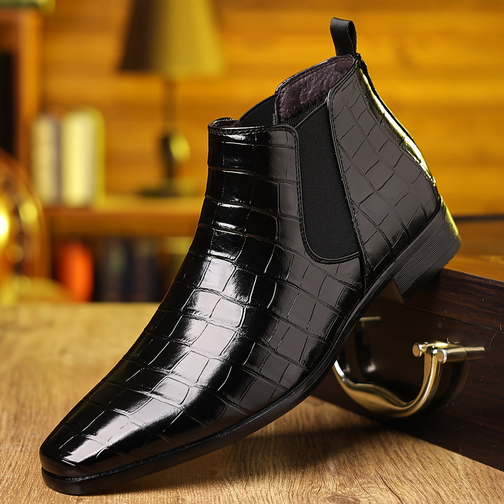 2207 Men's Checkered Pattern Boots - product image