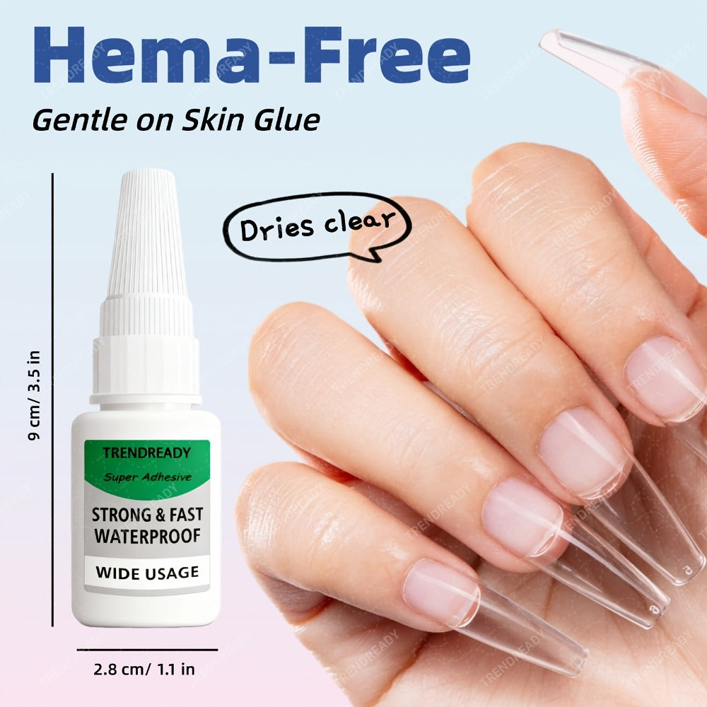 60+ Day Hold Nail Glue 4 Bottles 20g Each Super Strong Extra Hold Fast Drying No Lamp Needed Heavy Duty Adhesive for Press On Nails Fake Nails Acrylic Tips Nail Art Salon Home Use - product image 4