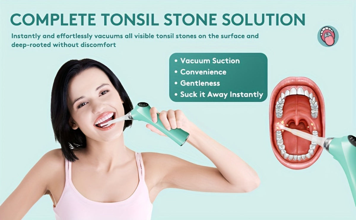 Tonsil Stone Remover Electric Vacuum Kit with LED Light – 3 Suction Modes 5X Magnifying Mirror Oral Irrigator Safe Gentle Tonsillolith Removal Tool for Adults at Home Use Rechargea - product image 17