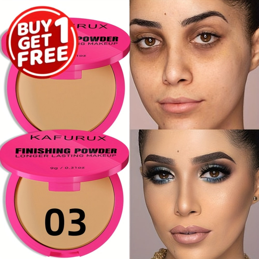 Pressed Powder Foundation 2 Pcs Set Waterproof Sweatproof Lightweight Buildable Coverage Non-Sticky Non-Drying Natural Matte Finish Concealer Makeup for All Skin Types 5 Shades Wom - product image 7