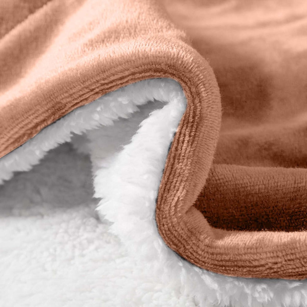480GSM Sherpa Fleece Blanket – Double-Sided Heavy Warm Throw for Couch, Bed & Travel, Reversible All Season, 13 Colors, 3 Sizes - product image 43