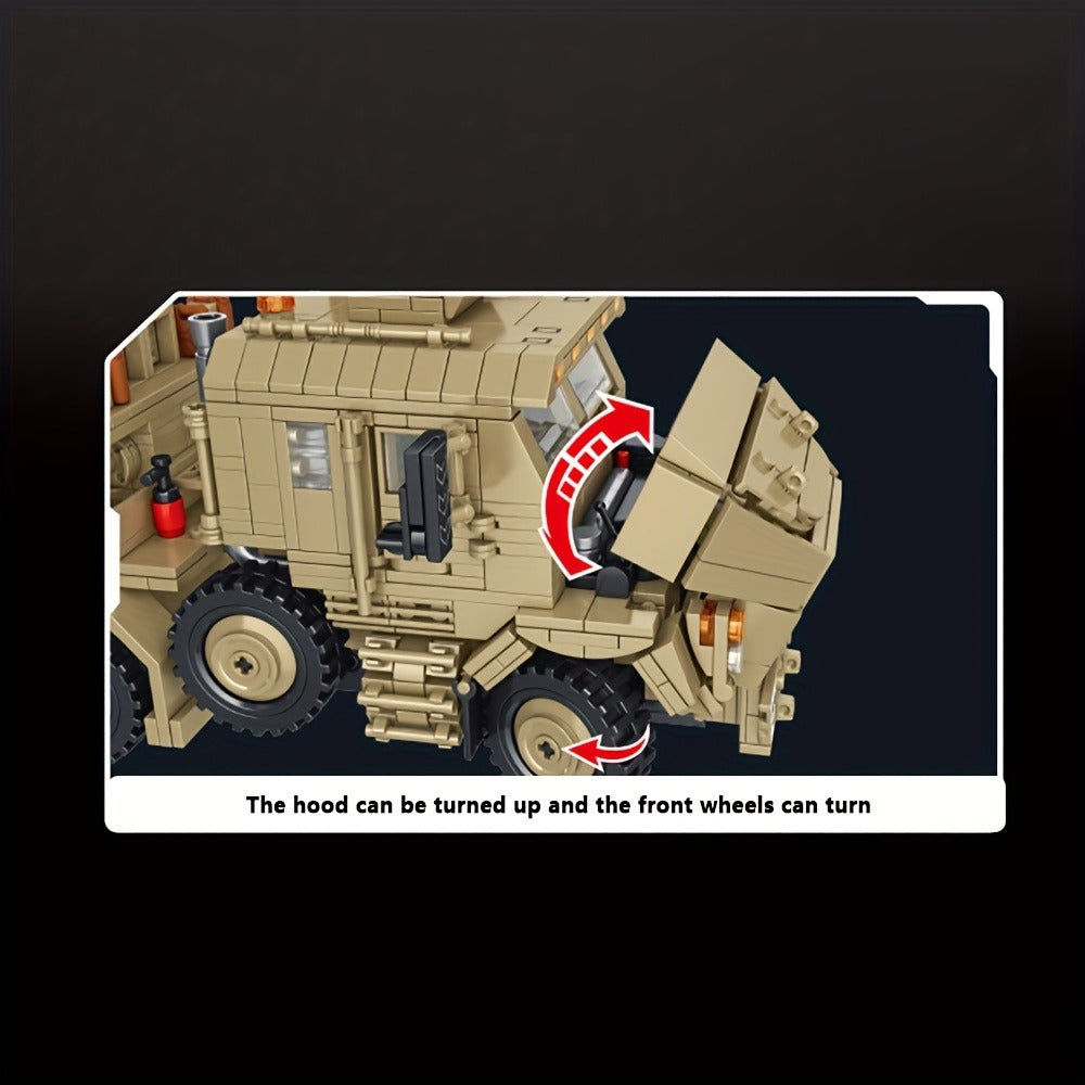 Armored Heavy Transport Vehicle Brick Model Kit Adult Collector Display Piece Hobbyist Gift Military History Enthusiasts Model 628015 – MOC Military Tank - product image 6