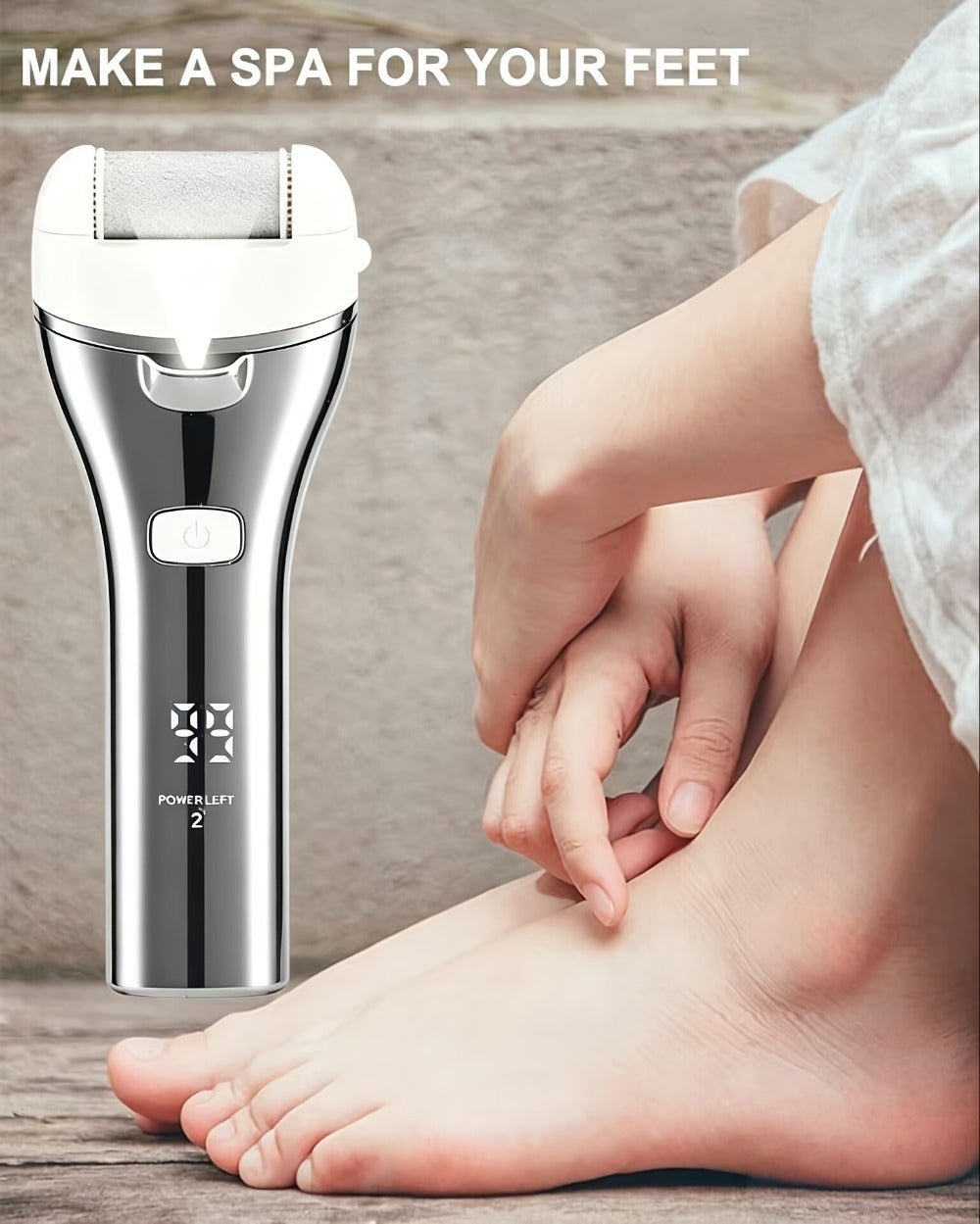 Electric Foot File 14-in-1 Rechargeable Pedicure Kit 3 Roller Heads Dead Skin Callus Remover Portable Foot Scrubber Professional Foot Care Tool for Women Men Black White Silver - product image 22