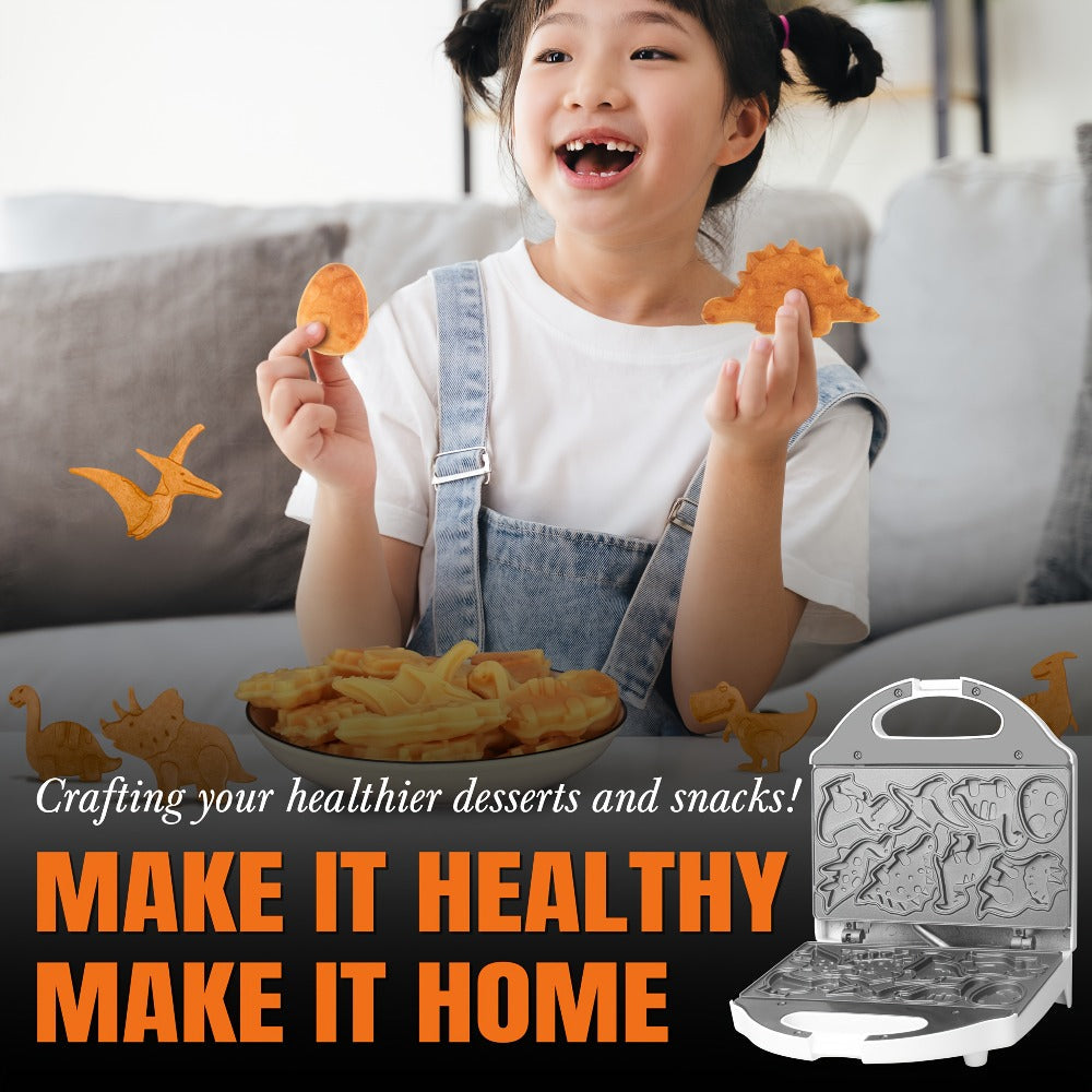 Dinosaur Waffle Maker Electric – 8 Dino Shapes Non-Stick Pancake Maker for Kids | Also Available in Car & Monster Designs - product image 8