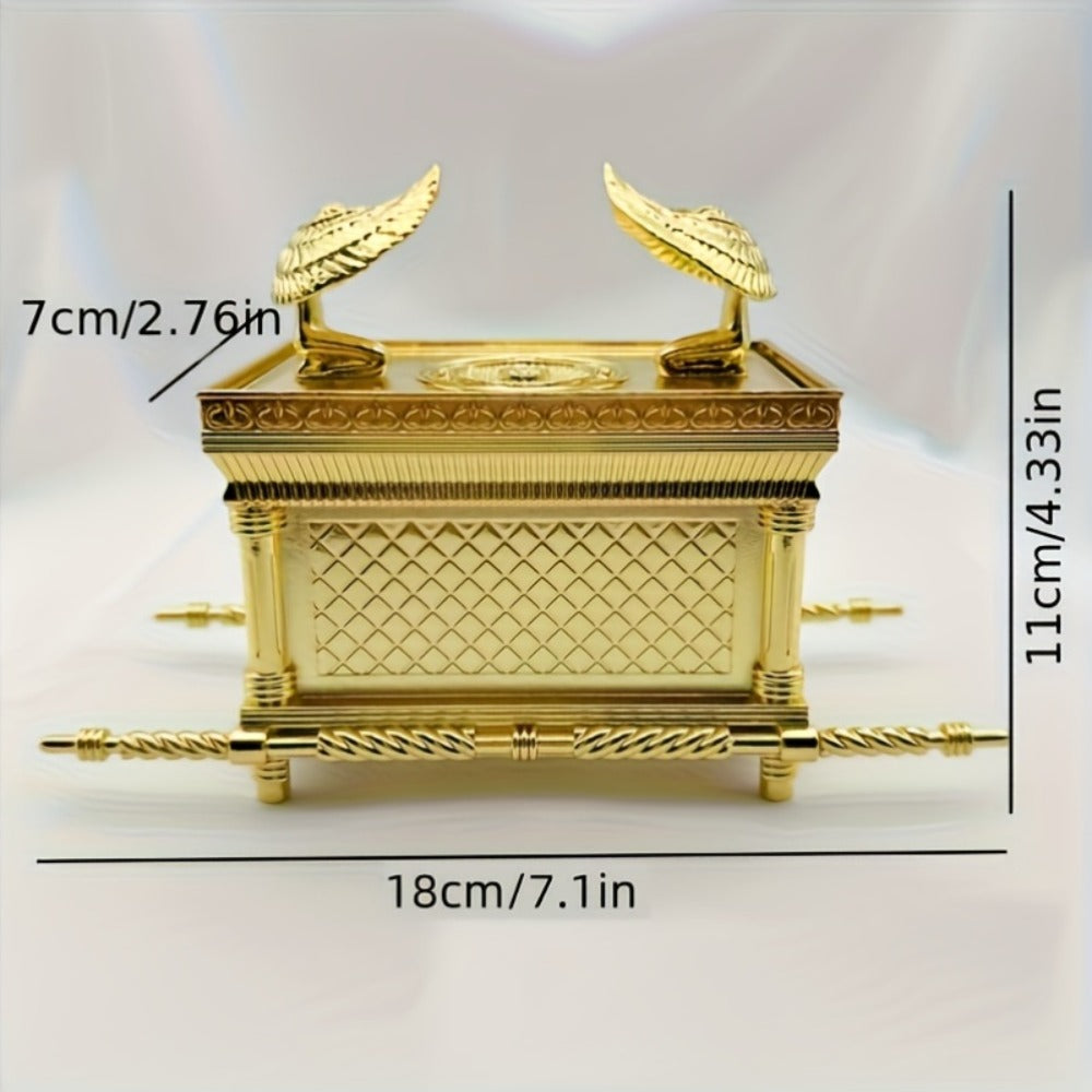 Ark of the Covenant Figurine – Golden Artisan Tabletop Statue, Spiritual Religious Decor for Home & Office, Hanukkah, Easter & Ramadan Gift Ornament, Indoor Outdoor Display, Medium - product image 4