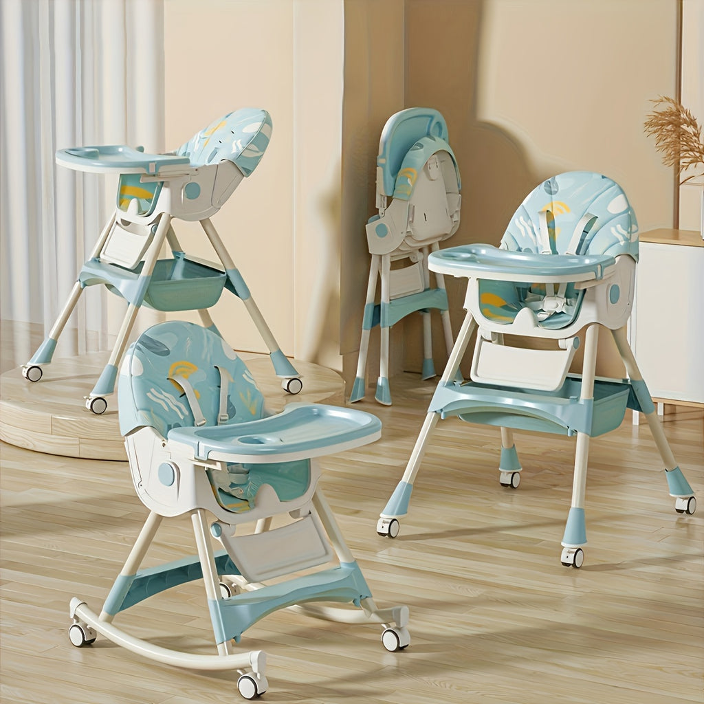 1pc Children's Multi-functional Dining Chair, Adjustable Children's Dining Chair Home Portable Dining Table Rocking Chair - product image