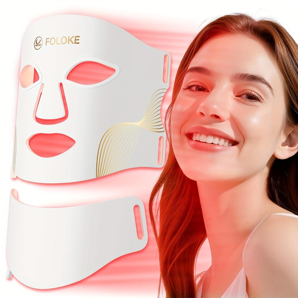 LED Light Therapy Face Mask 7 Color Red Light FDA Cleared Face and Neck Mask for Acne Whitening Anti-Aging Collagen Renewal Hydration Skin Care Home Use Rechargeable Portable - product image 4