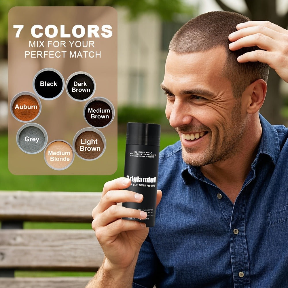 Hair Building Fibers 30g Large Size - Instant Thinning Hair Concealer for Volume, Thickness & Hairline Coverage | Natural Look | Unisex for Men & Women | Black & Dark Brown - product image 15
