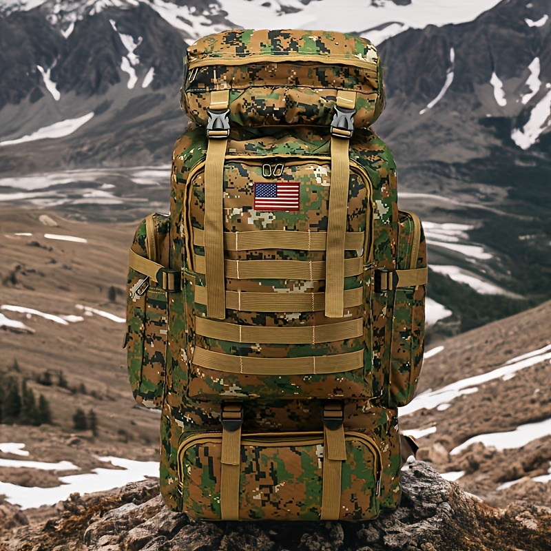 Tactical 3-Day Assault Pack Oxford Fabric DIY System for Camping Hunting Travel Unisex – Military Hiking Backpack 80L - product image 15