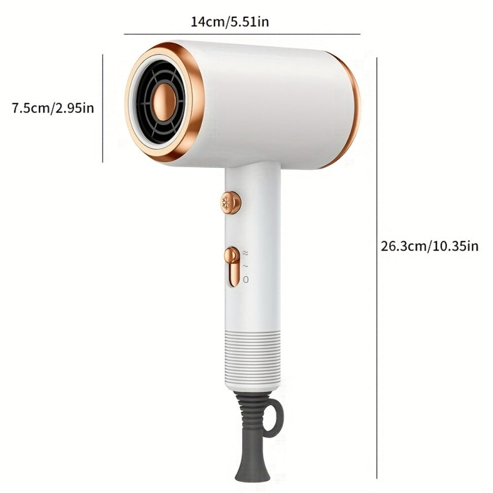Ionic Hair Dryer 1600W with Diffuser Concentrator Nozzle 2 Speed 3 Heat Settings Cool Shot ALCI Safety Plug Brushed Motor Anti-Frizz Portable Blow Dryer for Straight Curly Wavy Hai - product image 7