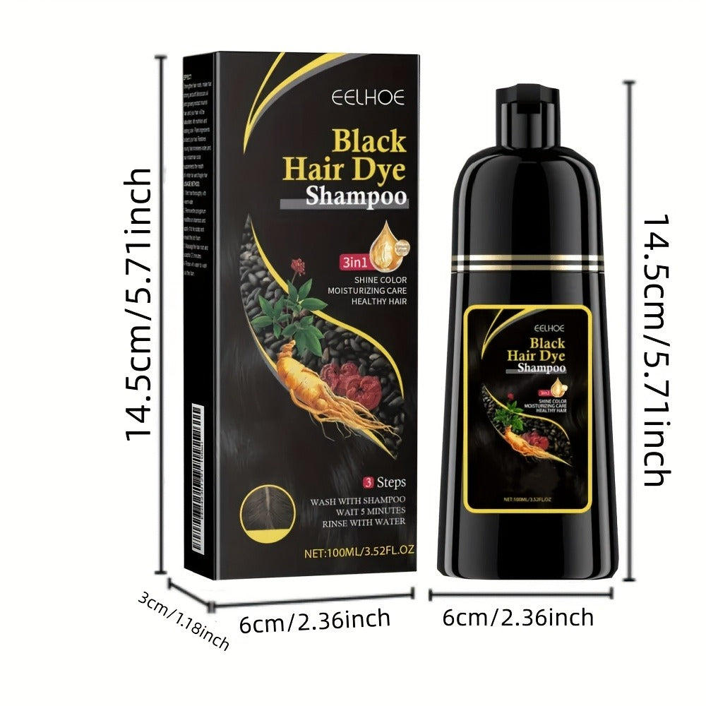 Natural Gray Hair Coverage Shampoo 6PCS Set 3-in-1 Darkening Formula – No Ammonia Color Restorer for Black & Brown Hair, Shampoo Conditioner & Color in One, 3.38oz Each for Men & W - product image 6