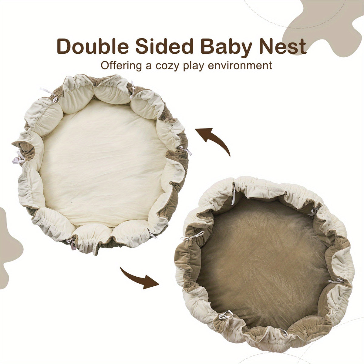 5-in-1 Thick & Plush Baby Gym, Baby Mats for Floor, Tummy Time Mat, Cat Bed, Dog Bed, Convertible Stage-Based Developmental From Baby to Toddler, Ball Pit, Pet - product image 2