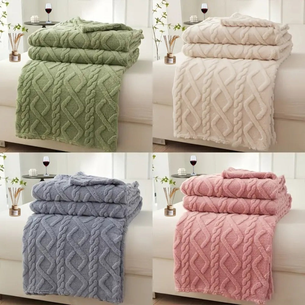 3D Plush Dense Weave Fleece Blanket – Ultra-Soft Warm Throw for Bed, Couch, Travel & Outdoor, Air-Conditioning Friendly, 3 Colors, 2 Sizes - product image 25