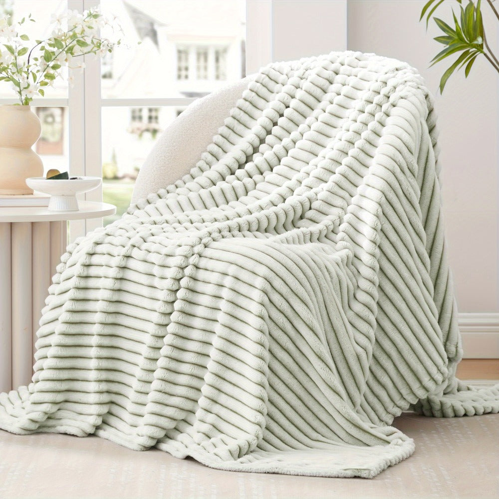 Jacquard Knit Checkered Blanket – Soft Cozy Fluffy Plaid Throw for Couch, Bed & Sofa, All Seasons, 4 Colors, Throw to King Size - product image 8