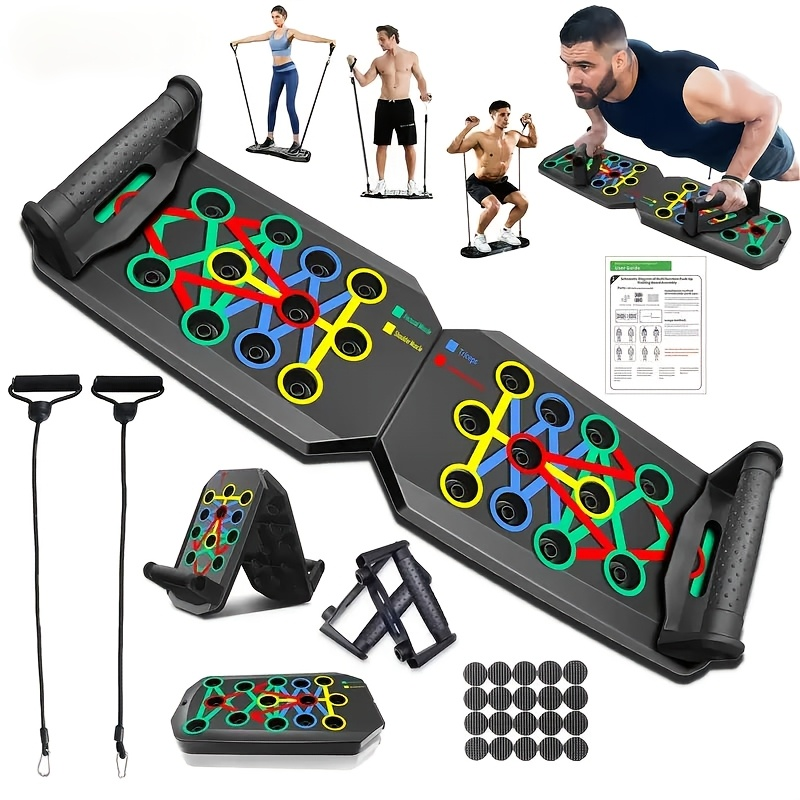 Push Up Board Multifunctional Color-Coded Chest Workout System – Shoulders – Adjustable Home Gym Equipment for Chest – Triceps & Back Strength Training - product image 13