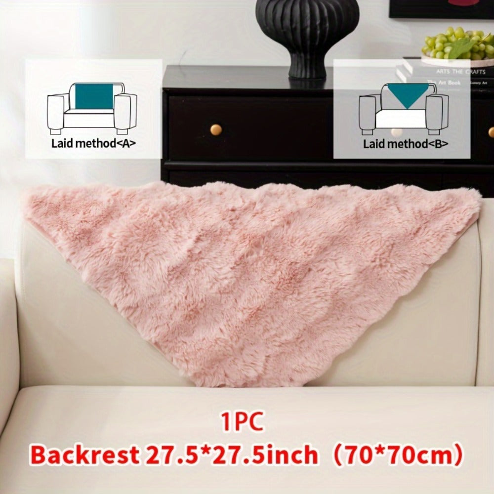 Faux Rabbit Plush Sofa Cover Winter Warm Thickened Anti-Slip Pet Friendly Cushion Protector for Living Room Bedroom Office 1 2 3 4 Seater - product image 39