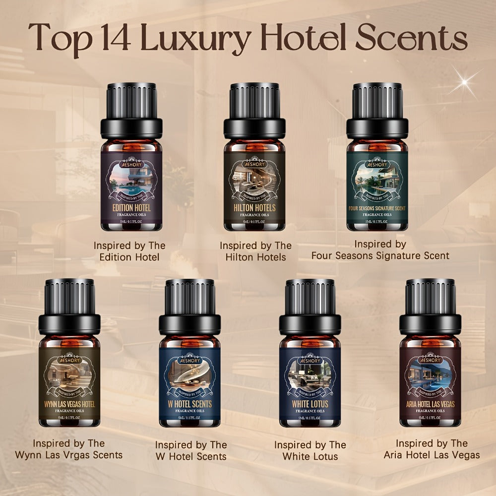 Essential Oil Diffuser Gift Set 14 Pcs – Luxury Fragrance Oils for Diffuser, Candle Making & Aromatherapy | Hotel Collection Scents - product image 2