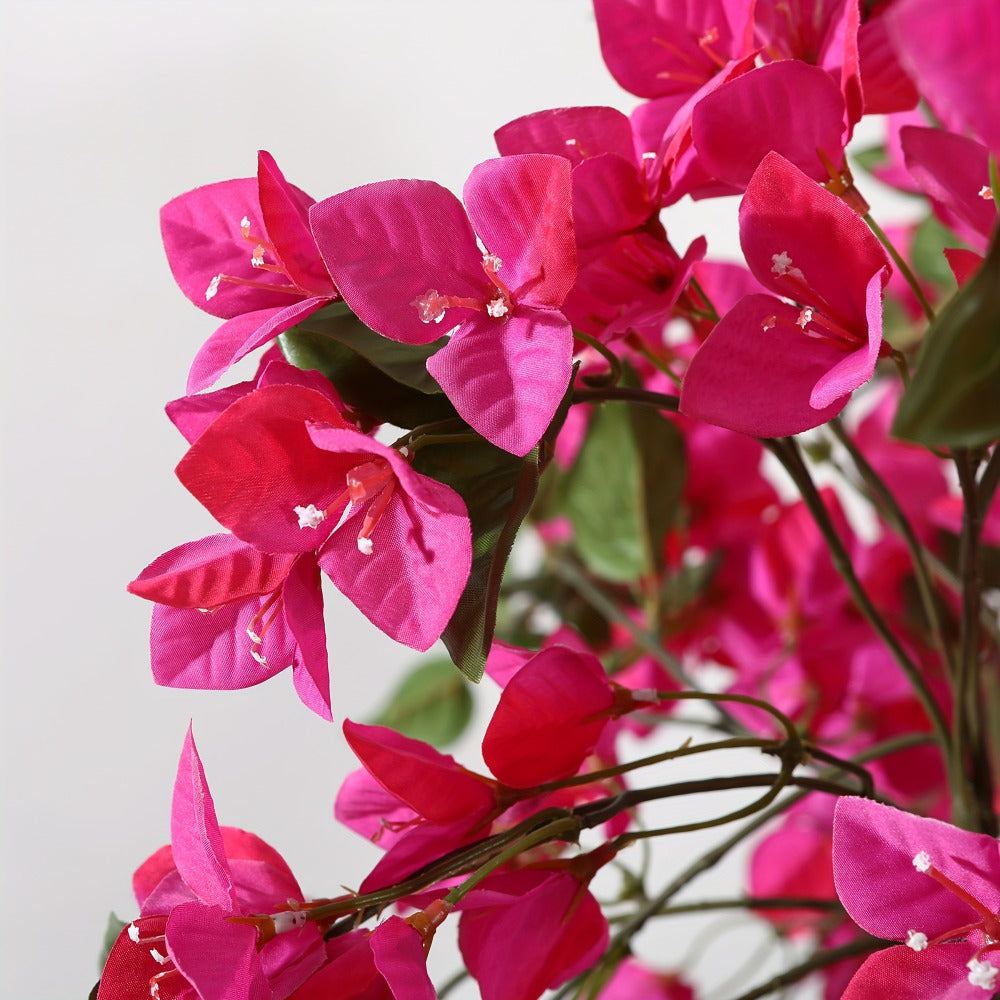 Faux Potted Bougainvillea Tree 5ft Artificial Indoor Plant with Pink Flowers Wood Trunk for Living Room Office Entryway Home Decor Housewarming Gift - product image 5