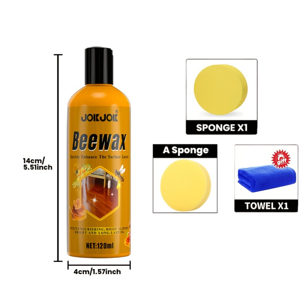Beeswax Wood Polish & Repair Kit, Natural Wood Furniture Care Wax Deeply Moisturizes, Removes Scratches & Dullness, Restores Shine on Solid Wood Furniture, Floors, Countertops, Doo - product image 4