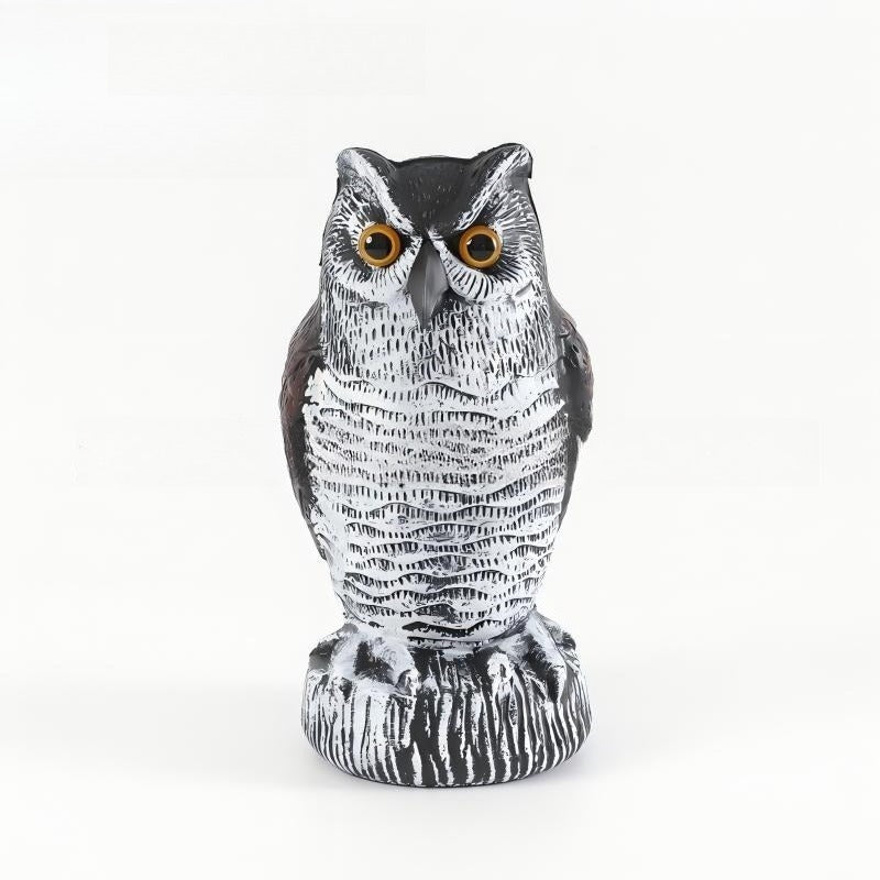 Plastic Owl Decoy Bird Repellent Realistic Fake Owl Scarecrow Outdoor Garden Pest Control Statue 11 Inch for Farm Garden Poultry Coop Yard Hunting Lure - product image 2