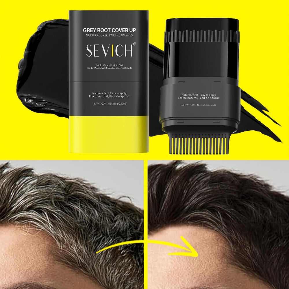 Beard Dye Pen 2-in-1 Waterproof Color Stick for Men — Sevich Instant Gray Coverage Washable Beard Hair Filler Pen with Brush Natural Finish for Mustache & Sideburns 3 Shades - product image 4
