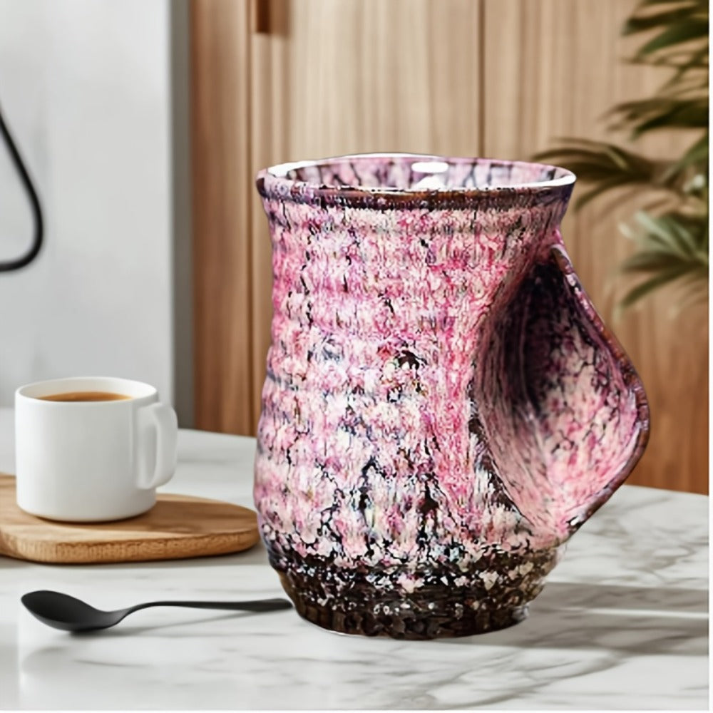 Ceramic Coffee Mug 18 Oz – Vintage Kiln-Fired Hand Warmer Cup with Speckled Glaze – Insulated Large Coffee Cup for Home & Office – Unique Gift for Christmas, Valentine's Day & Holi - product image 5