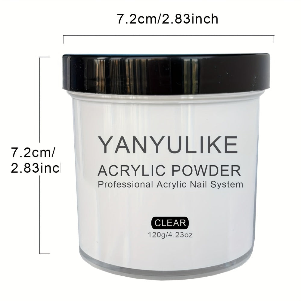 Clear Pink White Acrylic Nail Powder 4oz No Lamp Needed – Polymer Formula for Nail Extensions Sculpting 3D Nail Art Overlays Beginner & Professional System - product image 8