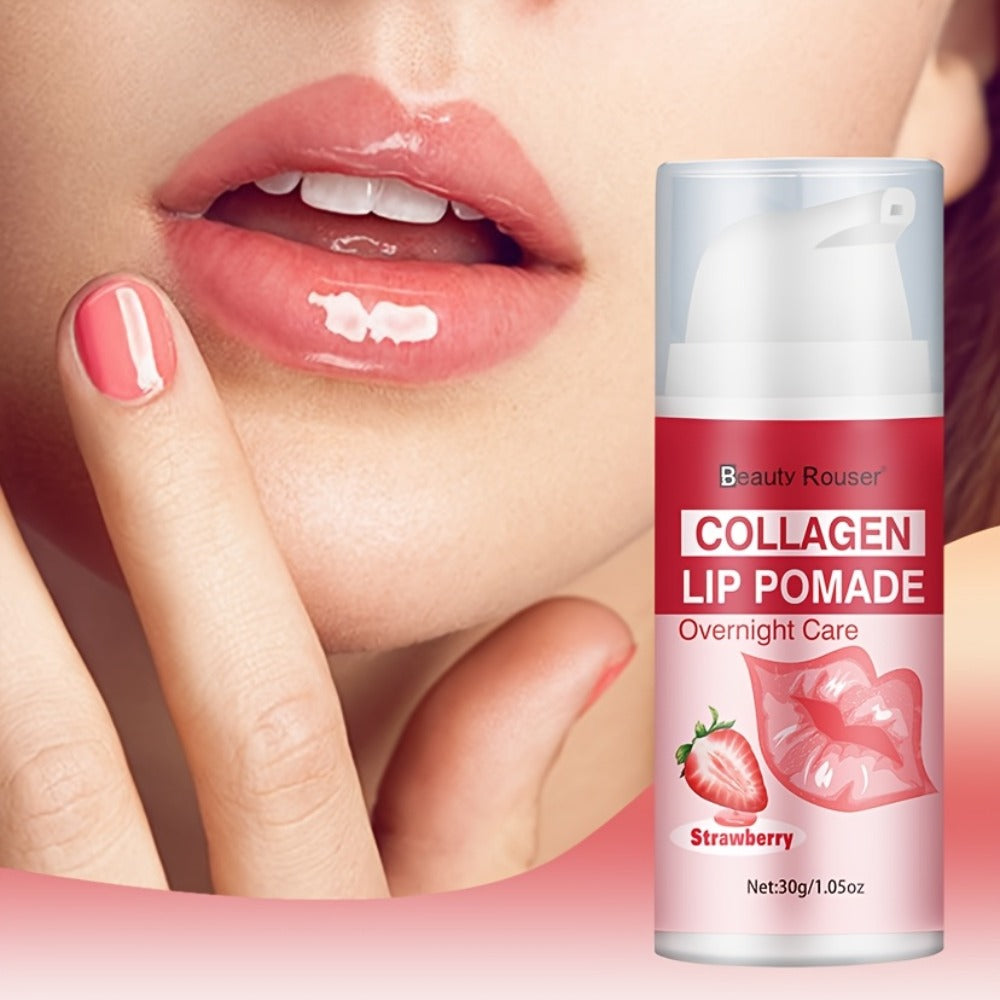 Lip Pomade Collagen 30g Moisturizing Plumping Lip Essence — Deep Hydration Day & Night Lip Care Nourishes Repairs Dry Chapped Lips Long-Lasting Clear Glossy Finish All Skin Types - product image 13