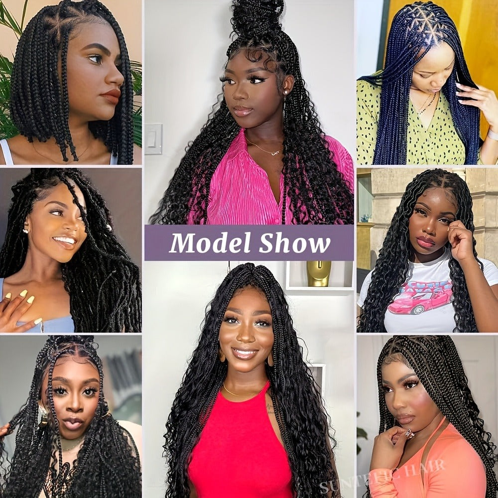 Braided Wig Cap Double Full Lace with Baby Hair Glueless Breathable Adjustable 22 Inch | 81-120 Sections Goddess Box Braid Faux Locs Passion Twist Crochet - product image 10