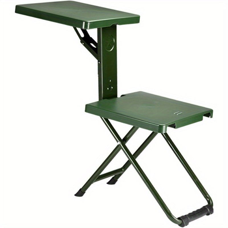 Carry-along Folding Camping Chair with Backrest – Featherlight Stainless Steel Frame, 150kg Load Capacity, Compact Outdoor Chair for Hunting, Fishing, Hiking & Travel, Optional Storage Bag Included