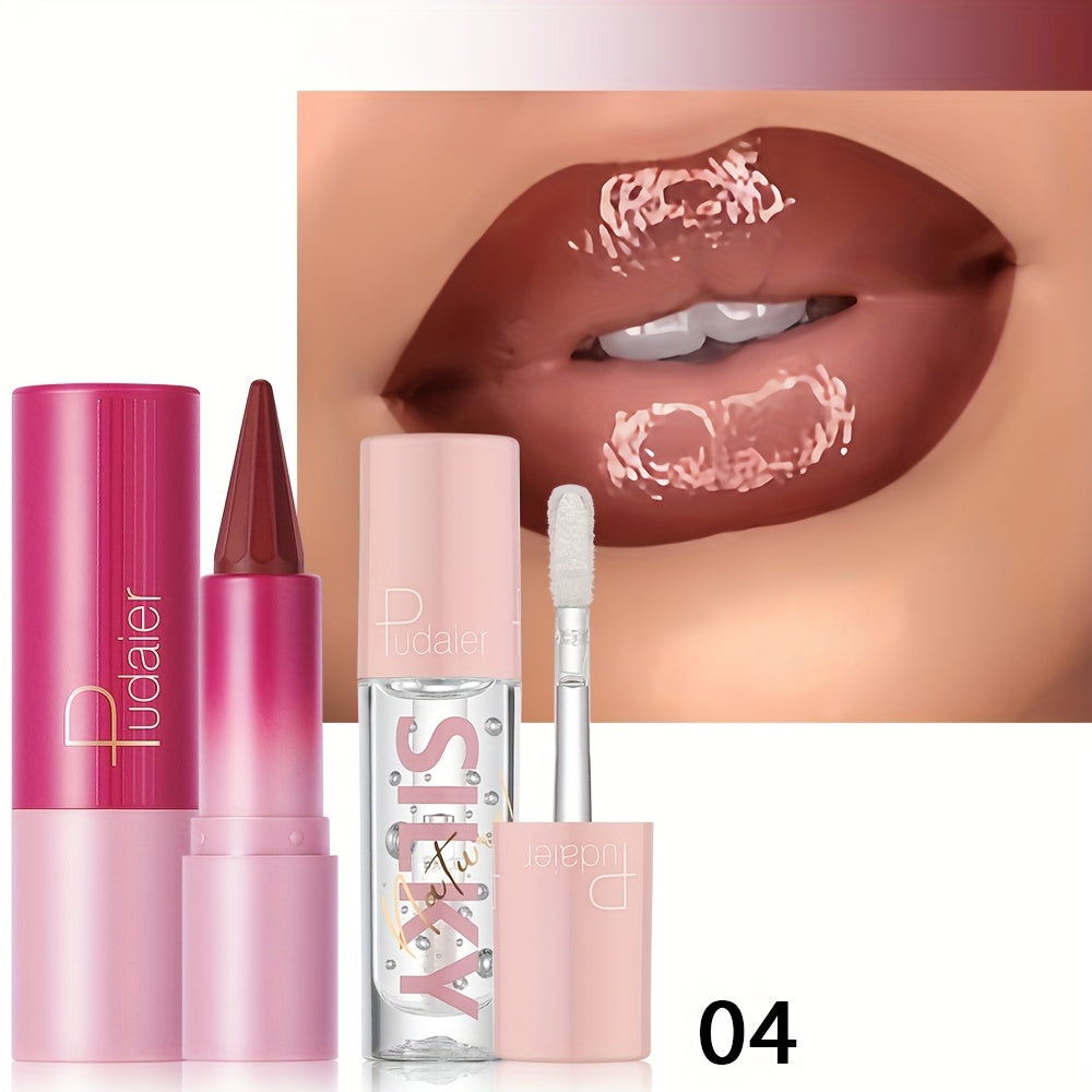 Lip Oil Lip Liner Duo 2-in-1 Precision Tip - Glossy Nourishing Hydrating Long-Lasting Silky Smooth Lip Color Pencil for Women Daily Glam All Skin Tones - product image 12