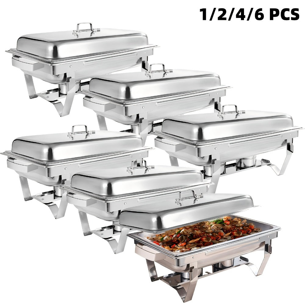 Chafing Dishes Buffet Set 9QT Stainless Steel Food Warmer Trays for Parties Hotel Christmas - 1/2/4/6/8 Pack - product image