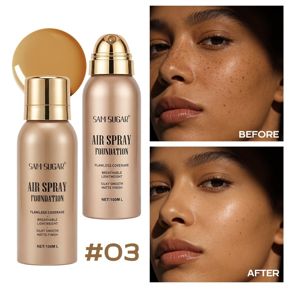 Waterproof Matte Foundation Spray Powder with Brush Set for Women - Sweat-Proof Long-Lasting Full Face Coverage Natural Finish Oil Control, 3 Shades for All Skin Types - product image 17