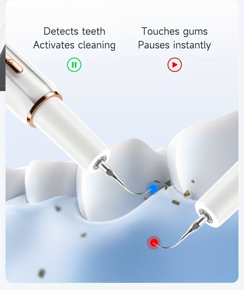 Electric Tooth Cleaner Tartar Remover Rechargeable - 5 Speed Modes, LED Light, USB Charging, 2 Replaceable Brush Heads, Dental Plaque Scraper for Teeth Whitening, Stain & Tartar Re - product image 16