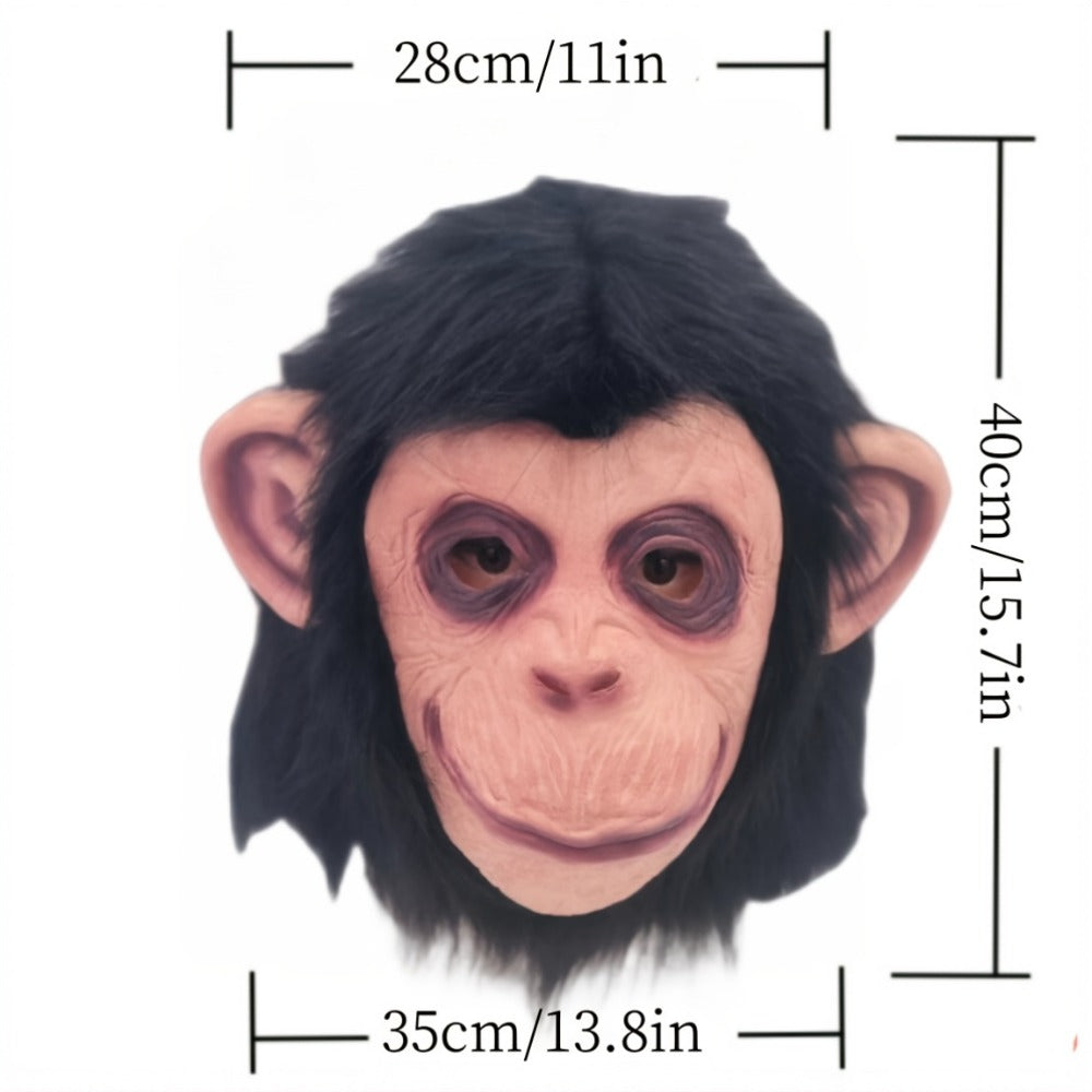 Funny Halloween Cosplay Role Play Holiday Gift, Orangutan & Open-Mouth Gorilla Styles – Gorilla Mask Adult Realistic Natural Latex Animal Head Costume - product image 2