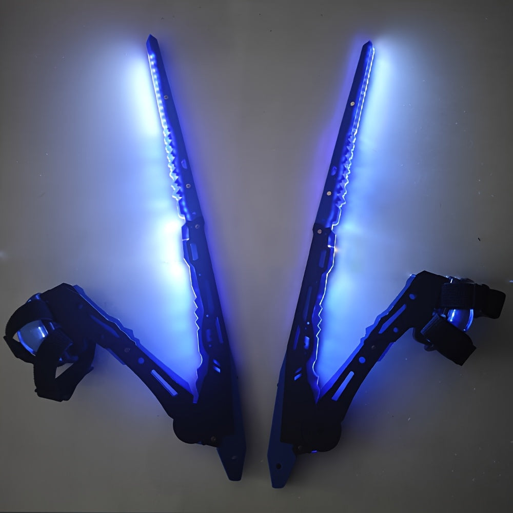 Luminous Blade for Halloween Costume Cosplay Sci-Fi Role Play Party, Rechargeable Red & Blue Single or 2pcs Set for Men & Women – LED Mantis Knife Cyberpunk - product image 19