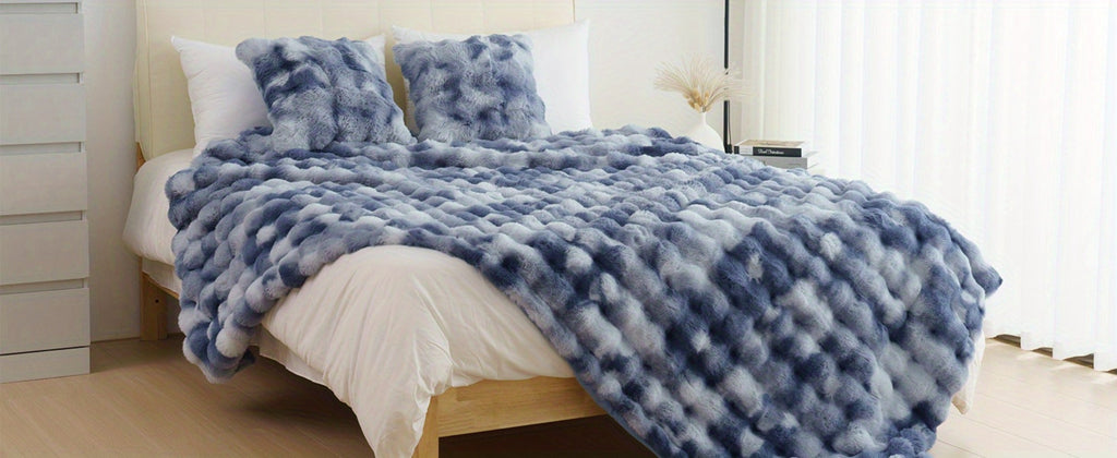 Faux Rabbit Fur Throw Blanket – Ultra-Soft Plush Fleece for Bed, Couch, Sofa & Travel, All Season, 11 Colors, Throw to King Size - product image 24