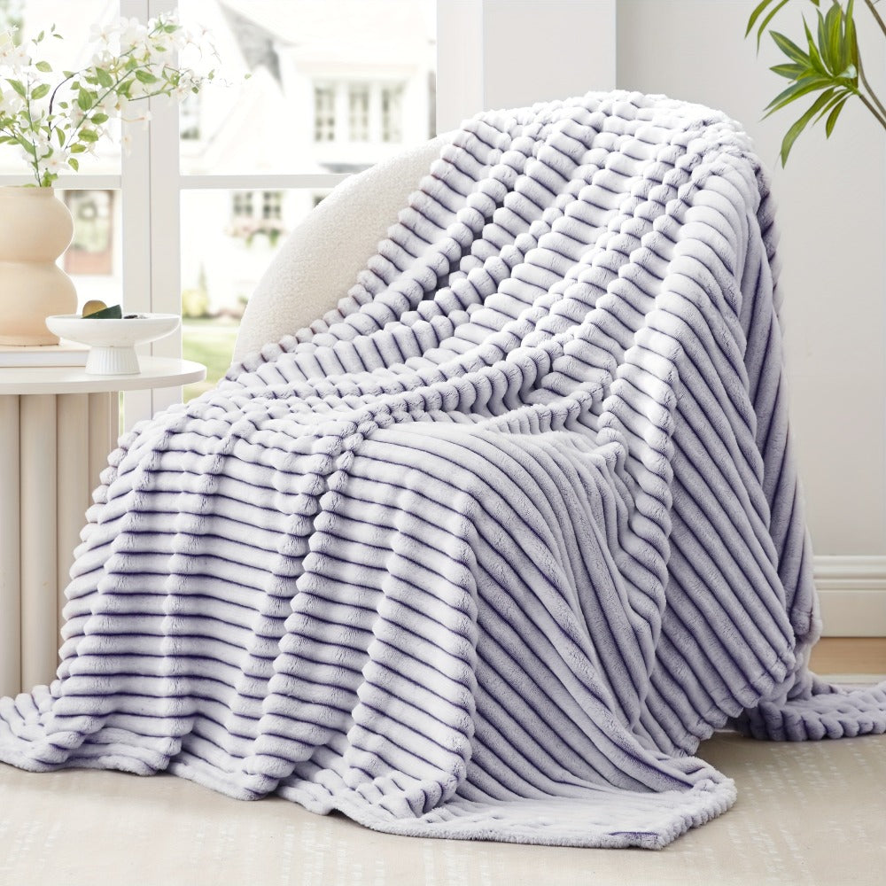 Jacquard Knit Checkered Blanket – Soft Cozy Fluffy Plaid Throw for Couch, Bed & Sofa, All Seasons, 4 Colors, Throw to King Size - product image 7