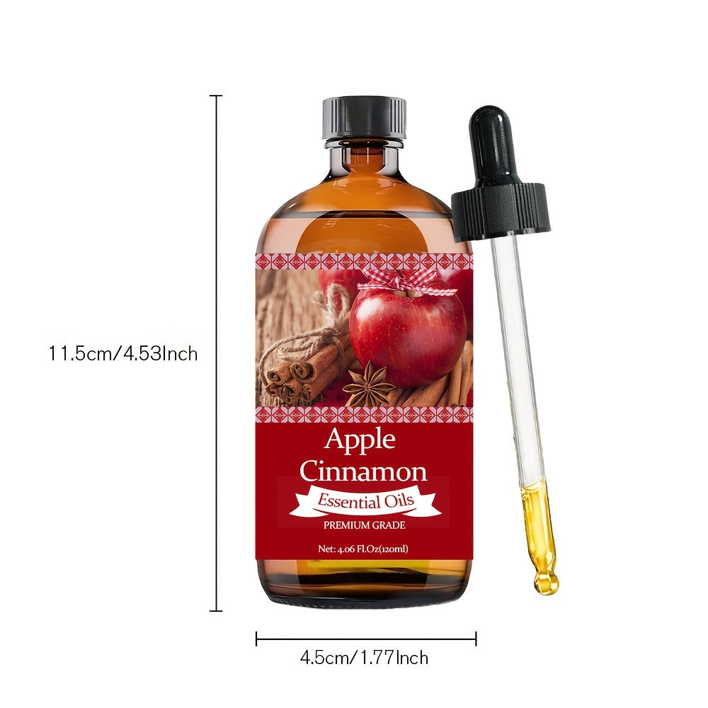Apple Cinnamon Essential Oil 120ml with Aloe Vera & Jojoba Oil 100% Pure Aromatherapy Moisturizing Perfume Oil for Skin Hair Nail Care Massage Diffuser Gift for Women Men 4.06 Fl.O - product image 5