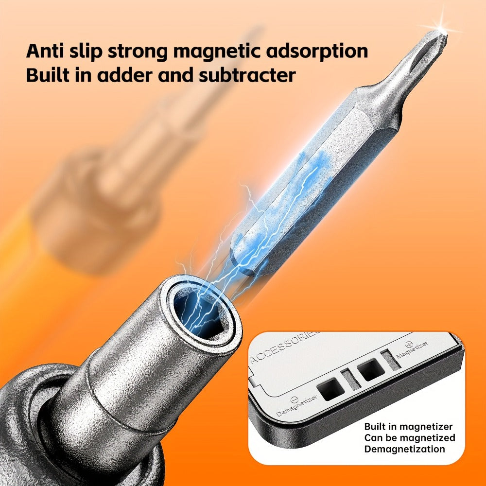 Electric Screwdriver Set 48-in-1, Cordless USB Rechargeable Precision Repair Kit with 38 Magnetic Bits for Phone, Laptop, Camera, Watch - product image 13