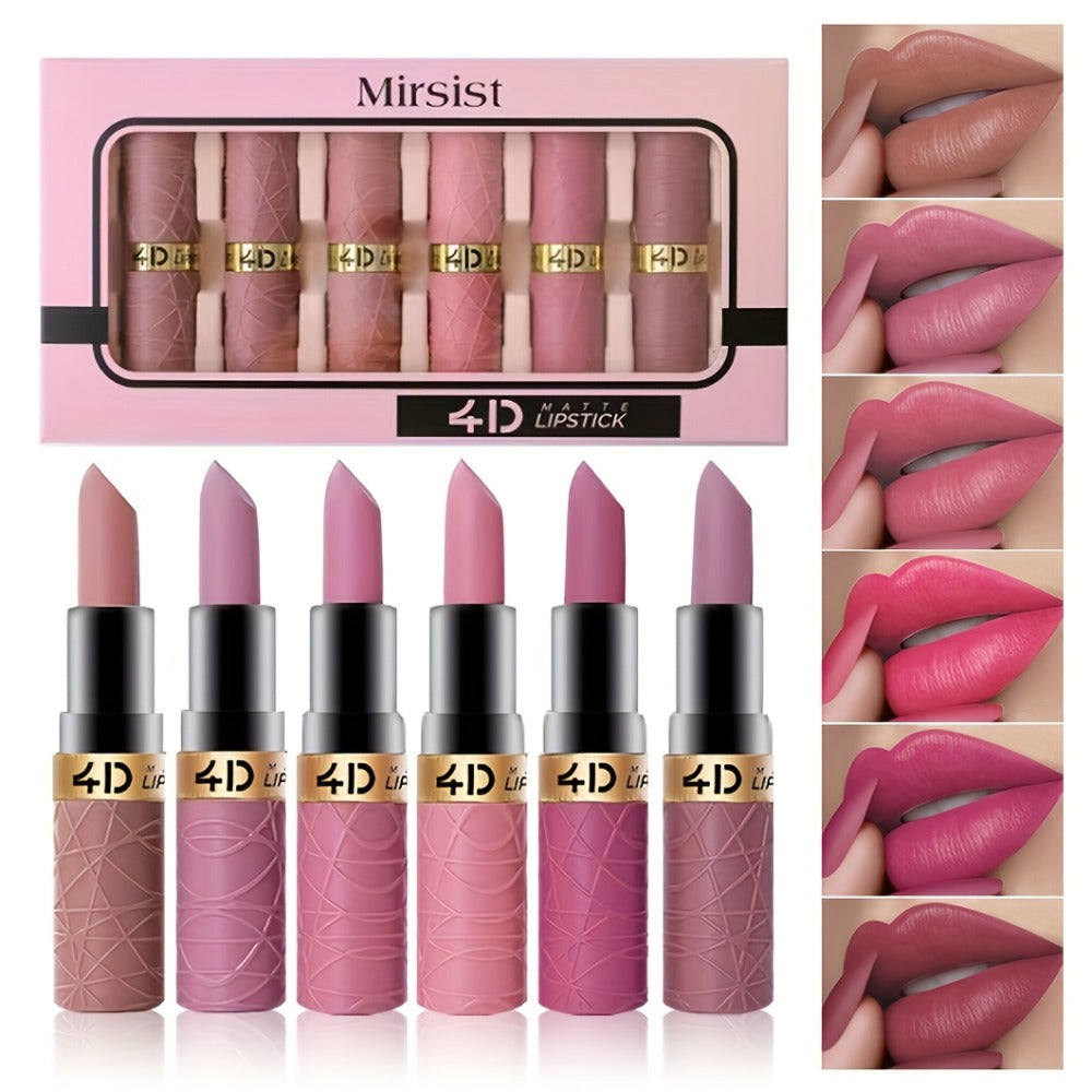 Matte Lip Gloss Set 6 Pcs Long-Lasting – Water-Resistant Non-Sticky Velvety Lip Color with Plant-Based Squalane, Full Coverage Shades for All Skin Tones, Holiday & Valentine Gift S - product image 2