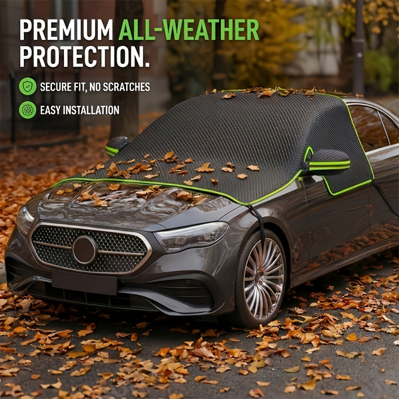Car Windshield Snow Shroud, Anti-Freeze Anti-Frost Anti-Snow Sunshade Windshield Cover, with Reflective Strip and Rearview Mirror Ear Cup Style, Equipped with - product image 6