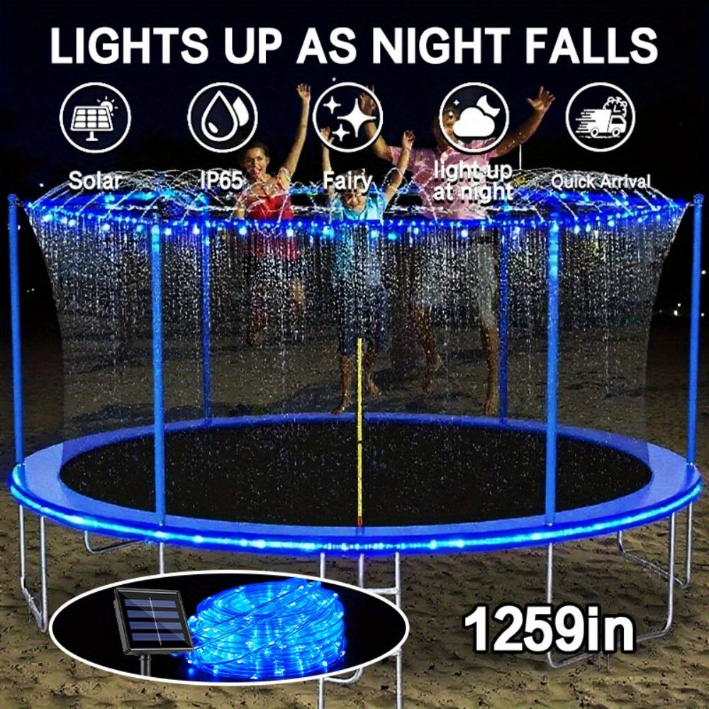 Solar LED Trampoline Lights 50 100 LEDs Colorful Rope Lights 8 Modes IP65 Waterproof Fits 8-16 Ft Trampolines Outdoor Safety Glow Night Light Kids Adults - product image 12