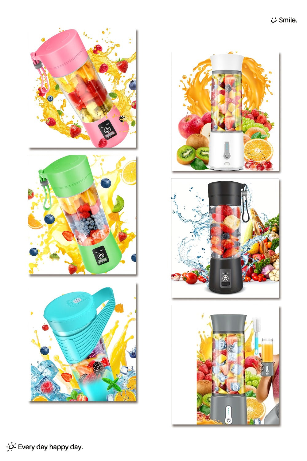 Mini Blender USB Rechargeable 380ml - 6-Blade 22000RPM High-Speed Portable Blender Cup, 304 Stainless Steel, Self-Cleaning, for Smoothies, Shakes & Protein Drinks, Home, Office & T - product image 17