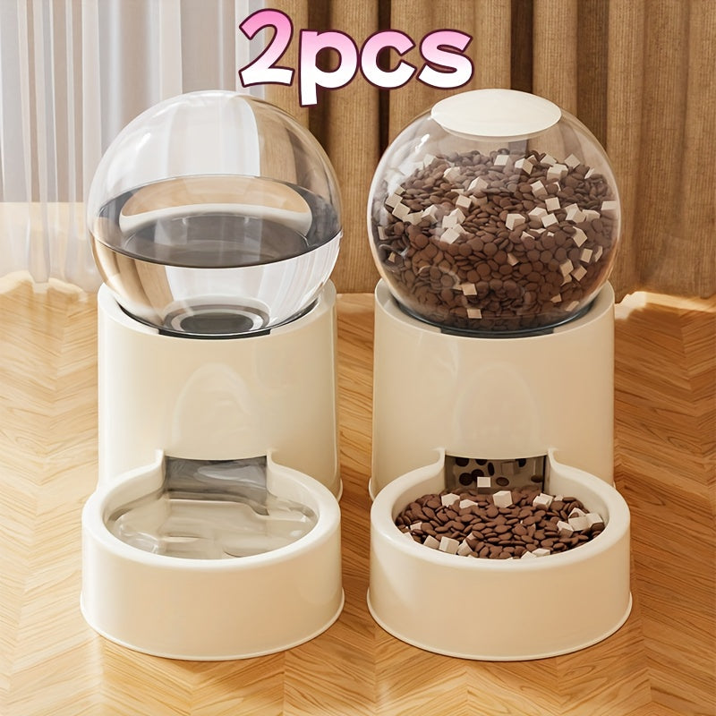 Gravity Pet Feeder & Water Dispenser Set 2-Pack | Large Capacity Automatic Food & Drinking Station for Cats & Dogs, Battery-Free, Reusable Filter - product image 2